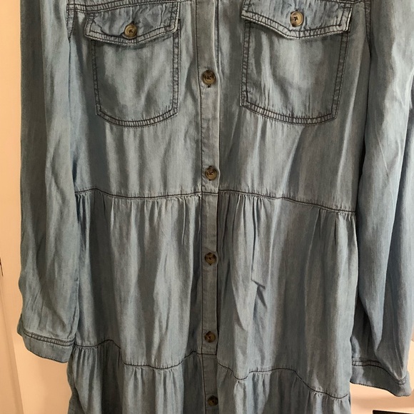 NWT Maurices Blue Long Sleeve Dress - Picture 4 of 9